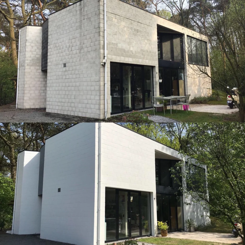 Realisatie Moderne Villa Schilde door schilders Roelants & Roelants (Antwerpen)